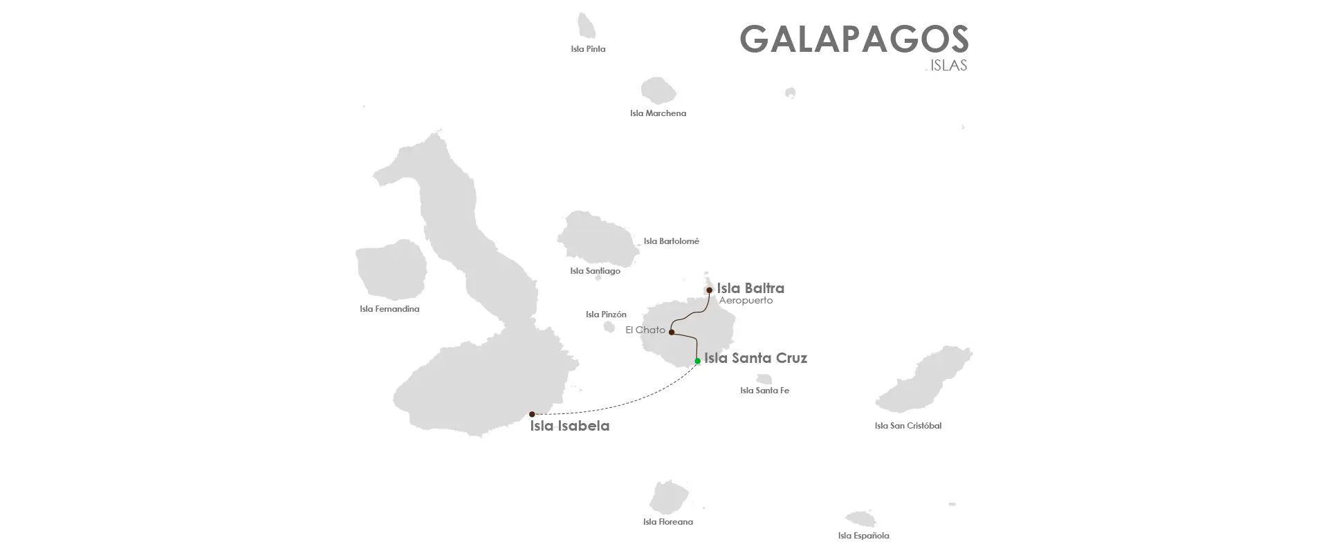 Mapa de las Islas Galápagos